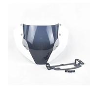 SJSJJAH Naked Bike Windshield Smoke Deflector With Bracket Mounting Screws For MONSTER 821 1200S 797 2018-2021 Years(White A)