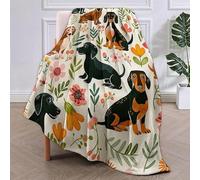 SJSXWQN Dachshund Warm Blanket for Sofa Bed for Adults and Kids Super Soft Cozy Fuzzy Blanket for Picnic Blanket for All Seasons 180x200cm(70"x78")