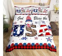 SJSXWQN Single Duvet Cover Set American Elements Bedding for Kids Duvet Cover Single with Zipper Closure Soft Hypoallergenic Microfiber Quilt Cover 61"x 86.6" + 2 Pillowcases 19.7"x 29.5"