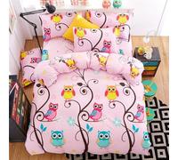 SJSXWQN Super King Size Duvet Cover Pink Owl Bedding for Kids Aldult with Zipper Closure Soft Hypoallergenic Microfiber Duvet Cover 102.3"x 86.6" + 2 Pillowcases 19.7"x 29.5"