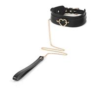 SJTJSPX Choker Collar Leather for Women,O-ring Necklaces Goth with Chain,Punk Rock Collar,Sexy Choker Belts Harness Human Submissive,Adjustable Necklaces for Halloween Cosplay Accessory (Black D)