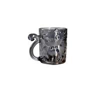 SJTJSPX Glasses Latte Coffee,Tea Cups,Drinking Glass Cute Cat Relief,Mugs Drink for Cappuccino Hot Chocolate Espresso,Milk,Ice Cream,Temperature Resistant Mugs with Handle,Home Cups