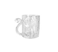 SJTJSPX Glasses Latte Coffee,Tea Cups,Drinking Glass Cute Cat Relief,Mugs Drink for Cappuccino Hot Chocolate Espresso,Milk,Ice Cream,Temperature Resistant Mugs with Handle,Home Cups