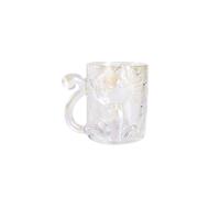SJTJSPX Glasses Latte Coffee,Tea Cups,Drinking Glass Cute Cat Relief,Mugs Drink for Cappuccino Hot Chocolate Espresso,Milk,Ice Cream,Temperature Resistant Mugs with Handle,Home Cups