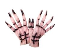 SJTJSPX Halloween Gloves Theme Party Carnival Cosplay Devil Witch Hands Zombie Wolf Terrifying Accessories Monster Animals Claw Day Of Death Gloves For Unisex Adults
