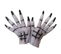 SJTJSPX Halloween Gloves Theme Party Carnival Cosplay Devil Witch Hands Zombie Wolf Terrifying Accessories Monster Animals Claw Day Of Death Gloves For Unisex Adults