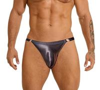 SJTJSPX Men's Thong Underwear, breathable Low Rise Elastic Thongs, Sexy Comfort Underwears, Gay G-string Bikini for Sport Dating Daily Black