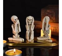 SJTJSPX Skeleton Halloween Decorations Skull Ornament Skull Ghost Decor Figurine Skeleton Home Decor Skull Resin Prop Decoration Halloween Party/Haunted House/Scary Graveyard Statue Skull Desktop