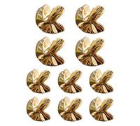 SJUTOUCI 10PCS Unique Shape Sewing Buttons for Uniforms/Dresses/Suits/Blazer, Electroplating Gold Metal Buttons for Crafts, 4PCS 24mm and 6PCS 20mm Clothes Buttons, Art Buttons, SJT010