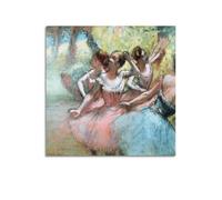 SJWINER Edgar Degas Paintings ：Four Ballerinas on The Stage，Art Poster Canvas Wall Art Decor Living Room Modern Family Bedroom 12x12inch(30x30cm) Unframe-style