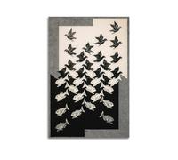 SJWINER M. C. Escher Canvas Wall Art Decor Living Room Modern Family Bedroom 16x24inch(40x60cm) Unframe-style