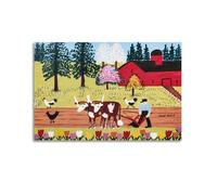 SJWINER Maud Lewis Paintings (Untitled 8) Art Print Poster Poster Wall Art Aesthetic Cover Poster Design Painting for Living Room Bed Room 08x12inch(20x30cm) Unframe-style