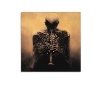 SJWINER Surrealist Work No.10 by Zdzisław Beksinski Art Poster Canvas Wall Art Decor Living Room Modern Family Bedroom 16x16inch(40x40cm) Unframe-style