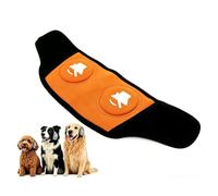 SJWJWOO Ear Muffs for Dogs Quiet Ears for Anxiety Dog Ear Covers for Noise Adjustable Size Dog Ear Muffs Adjustable Straps for Grooming Bathing Fireworks and Travel,Orange-S