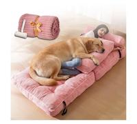 SJWJWOO Foldable Lazy Floor Bed Adult, with Bubble Blanket, lint roller Folding Human Dog Bed People Dog Beds for Humans for People Fits Pet Families,pink