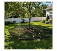 SJWJWOO Fruit Catcher Net, Heavy Duty Reusable Fruit Catcher for Trees with Center Opening, Export Hoop for Trees Walnut Olive Chestnut Plum,Round-16×16FT(5 * 5m)