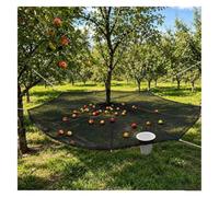 SJWJWOO Fruit Catcher Net, Heavy Duty Reusable Fruit Catcher Net with Export Hoop and Loop Side Rope Strap for Olive, Walnut, Mulberry, Chestnut,Round-20×20ft（6 * 6m）