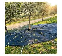 SJWJWOO Fruit Catching Net for Under Trees, Heavy Duty Reusable Tree Leaf Catcher Net with Fruit Export Hoop and Loop Side Rope Strap for Trees Walnut Olive Chestnut Plum,Round-20×20ft（6 * 6m）