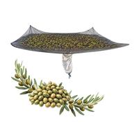 SJWJWOO Fruit Collector Harvesting Net, Easy Picking Reusable Apple Tree Netting with Export Hoop and Loop Side Rope Strap for Olive, Walnut, Apple, Pecan,Square-13×12.5ft(4 * 3.8m)