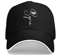 SJXIZEH I Love Syria Syria Revolution Flag Heart Baseball Cap Cool Women Men Hip Hop Hats Print Camping Baseball Caps Gift Gift