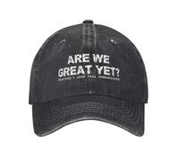 SJXIZEH Men's Baseball Cap, Women's, Pure cottonAre We Great Yet Because I Just Feel Embarassed Sun Baseball Cap Unisex Trucker Hat Spring Casual Tennis Skate Baseball Caps