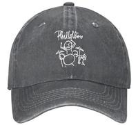 SJXIZEH Men's Baseball Cap, Women's, Pure cottonPhil Music and Collins Baseball Cap Vintage Washed Denim Cap Unisex Casual Outdoor Sport Hat Black