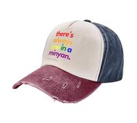 SJXIZEH Men's Baseball Hat Summer Breathable There S Always One in A Minyan Gift Cool A Washed Baseball Cap Hat Men's Gift