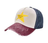 SJXIZEH Men's Baseball Hat Summer Breathable There was an Attempt Gold Star Gift Young A Washed Baseball Cap Hat Men's Gift