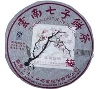 SJY Six Great Tea Mountains 2012 Plum Raw Pu-erh Tea Cake, 357g | Delicate cool-floral aroma, bright clear liquor, refined light body with a crisp sweet finish