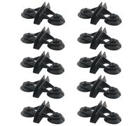 SJZBIN 10PCS Black Aquarium Separator Clips Fish Tank Isolation Silicone Suction Cup Clips Plastic Clips 2.95x2.05in for Securing Glass Supporting Mesh Panels