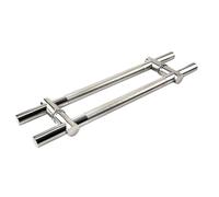 SJZHUYUE Brushed Stainless Round Tube Push-Pull Glass Door Handle, Adjustable Hole Spacing, 3 Sizes(Length 1200Mm/47.2Inch)