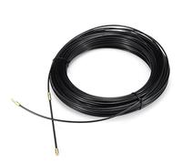 SJZHUYUE Cable Push Puller Fiberglass Black 3mm 5-40m Fish Tape Duct Snake Rodder(15m)