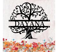 SJZUISL Custom Metal Signs, Personalized Last Name Sign, Custom Last Name Metal Sign, Split Letter Monogram for Wedding, Housewarming Gift, Outdoor entryways, doors, homes, gardens