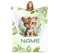 SJZUISL Personalised Blanket, Custom Baby Blanket with Name, Personalized Name Blankets for Kids, Customize Baby Blanket for Baby Girl or Boy, Personalized Birthday for Baby Newborn New Mom