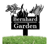 SJZUISL Personalized Garden Stake Metal Sign, Custom Garden Sign for Outside Gardening Gifts, Personalised Street Sign with Stake, House Address Numbers for Lawn