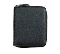 SJZZJSBX 1pcs Retro Large Capacity Bifold Wallet Men's Wallet Zipper Wallet Business Wallet (B,11 * 9 * 2m)