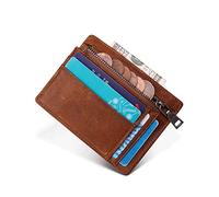 SJZZJSBX Anti-theft Wallet Multi-card Slot Ultra-thin Wallet Zipper Coin Bag Card Bag Coin Purse (A,9 * 11cm)