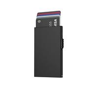 SJZZJSBX Card Holder Wallet Minimalist Slim Metal Card Protector Credit Card Wallets for Men (Argento,6.8 * 0.9cm)