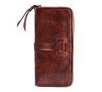 SJZZJSBX Casual Fashion Clutch, Retro Business Men's Wallet, Long Zip Multi-Card Holder, Suitable for Many Occasions (A)