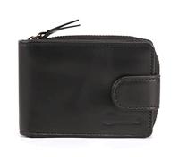 SJZZJSBX Credit Card Id Holders Wallet Genuine Leather Men Business Cards RFID Wallet High Capacity Credit Holder Purse (Black)