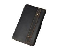 SJZZJSBX Double Layer Leather Long Wallet Retro Zipper Wallet Men Zipper Wallet (A, Size