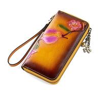 SJZZJSBX Ladies Wallet Casual Long Wallet Ladies Clutch Wallet Wallet Embossed Zipper Bag (B,19 * 2 * 10m)