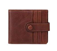 SJZZJSBX Leather Wallet ,Business Buckle Clutch Carbon Leather Trifold Wallet for Men, Blocking Carbon Genuine Leather