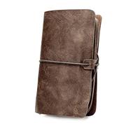 SJZZJSBX Men Wallet Vintage Multifunctional Casual Card Holder Solid Phone Bag Hand Bag Long Wallet for Business Outdoor (A,One Size)
