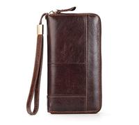 SJZZJSBX Men's Business Wallet Casual Clutch Men's Zipper Card Holder Pocket Wallet (A,ONE Size)