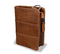 SJZZJSBX Men's Leather Wallet Crazy Horse Leather Wallet Money Clip Men's Dollar Bag (3-Pack,As Shown in The Picture)