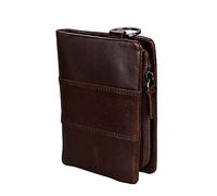 SJZZJSBX Men's Leather Wallet Crazy Horse Leather Wallet Money Clip Men's Dollar Bag (3-Pack,As Shown in The Picture)
