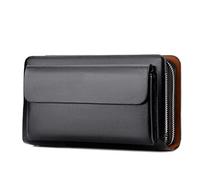 SJZZJSBX Men's Wallet Long Male Purse Vintage Pu Leather Man Clutch Money Bag Wallets for Men (A,One Size)