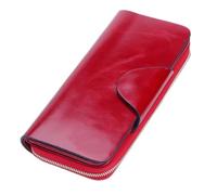 SJZZJSBX Oil Wax Wallet Long Multi Card Wallet Card Cover Female Hand Bag Purse Portable Bag (D,9.5 * 2 * 19cm)