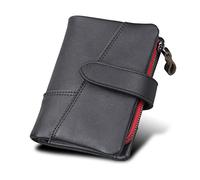 SJZZJSBX Short Genuine Leather Men's Wallet First Layer Cowhide Anti-Theft Brush US Money Clip Wallet Wallet (3-Pack,As Shown in The Picture)